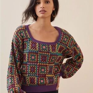 FARM Rio Granny Square Sweater